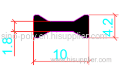 10mm PA66GF25 Hollow Chamber Thermal Break Polyamide Insulating Profiles