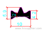 10mm PA66GF25 Hollow Chamber Thermal Break Polyamide Insulating Profiles
