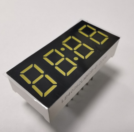 Reloj LED pequeño de 7 segmentos, verde superbrillante, de cátodo común de 4 dígitos y 0,3"