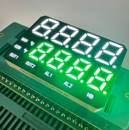 Dual Line Ultra White / Ultra Red 4 + 4 Ziffern 7-Segment-LED-Anzeige Gemeinsame Anode für Temperatur/Feuchtigkeit/Timer