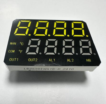 Dual Line Ultra White / Ultra Red 4 + 4 Ziffern 7-Segment-LED-Anzeige Gemeinsame Anode für Temperatur/Feuchtigkeit/Timer