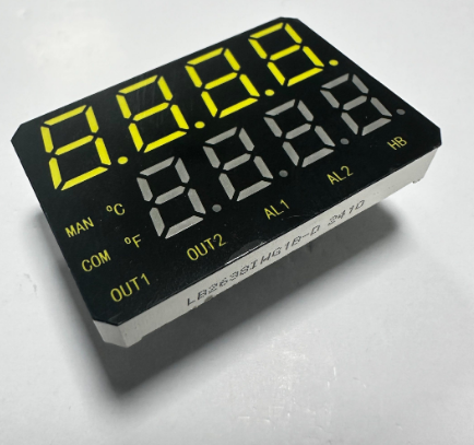 Dual Line Ultra White / Ultra Red 4 + 4 Ziffern 7-Segment-LED-Anzeige Gemeinsame Anode für Temperatur/Feuchtigkeit/Timer