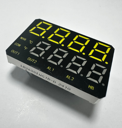 Dual Line Ultra White / Ultra Red 4 + 4 Ziffern 7-Segment-LED-Anzeige Gemeinsame Anode für Temperatur/Feuchtigkeit/Timer