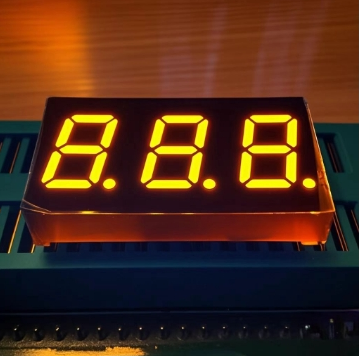 Pantalla LED azul de 7 segmentos y cátodo común de 3 dígitos
