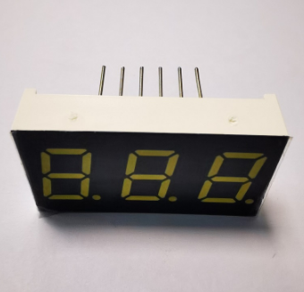 Pantalla LED azul de 7 segmentos y cátodo común de 3 dígitos