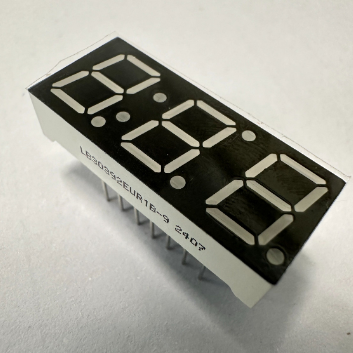 display numérico de led de 7 segmentos de 10 mm e 0,39 polegadas com três dígitos, várias cores disponíveis