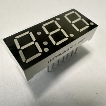 display numérico de led de 7 segmentos de 10 mm e 0,39 polegadas com três dígitos, várias cores disponíveis