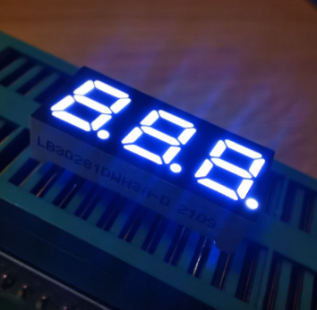 Display numérico LED super âmbar de 3 dígitos e 0,28" de cátodo