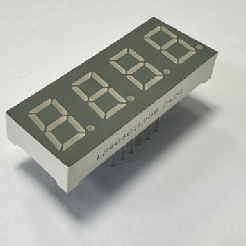 Reloj con pantalla LED ámbar de 7 segmentos y ánodo común de cuatro dígitos y 0,4 pulgadas