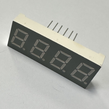 Reloj con pantalla LED ámbar de 7 segmentos y ánodo común de cuatro dígitos y 0,4 pulgadas