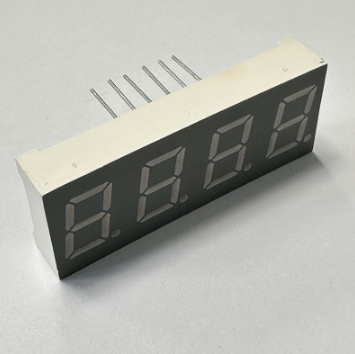 Reloj con pantalla LED ámbar de 7 segmentos y ánodo común de cuatro dígitos y 0,4 pulgadas