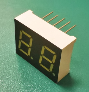 Pantalla LED de 7 segmentos, de dos dígitos y súper verde de 0,4 pulgadas