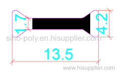 13.5mm PA66GF25 Hollow Chamber Thermal Break Polyamide Insulating Profiles