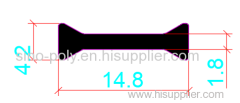 14.8mm PA66GF25 Hollow Chamber Thermal Break Polyamide Insulating Profiles