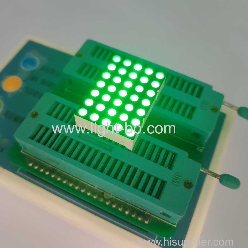 Affichage à LED à matrice de points vert pur 3 mm 5 x 7 pour indicateur d'horloge de fuseau horaire numérique