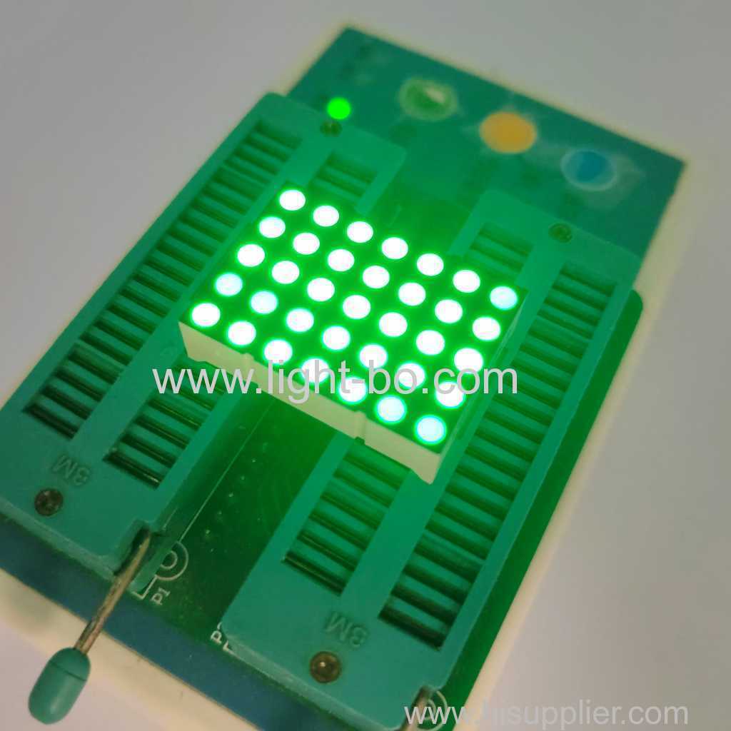 Affichage à LED à matrice de points vert pur 3 mm 5 x 7 pour indicateur d'horloge de fuseau horaire numérique