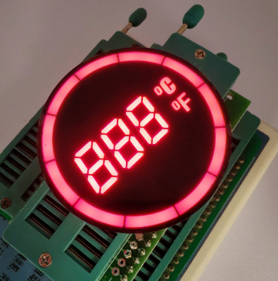 controlador de exibição de temperatura de LED redondo comum de 7 segmentos
