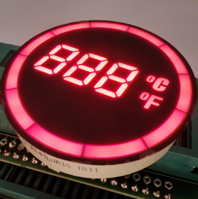 runder gemeinsamer 7-Segment-LED-Temperaturanzeige-Controller