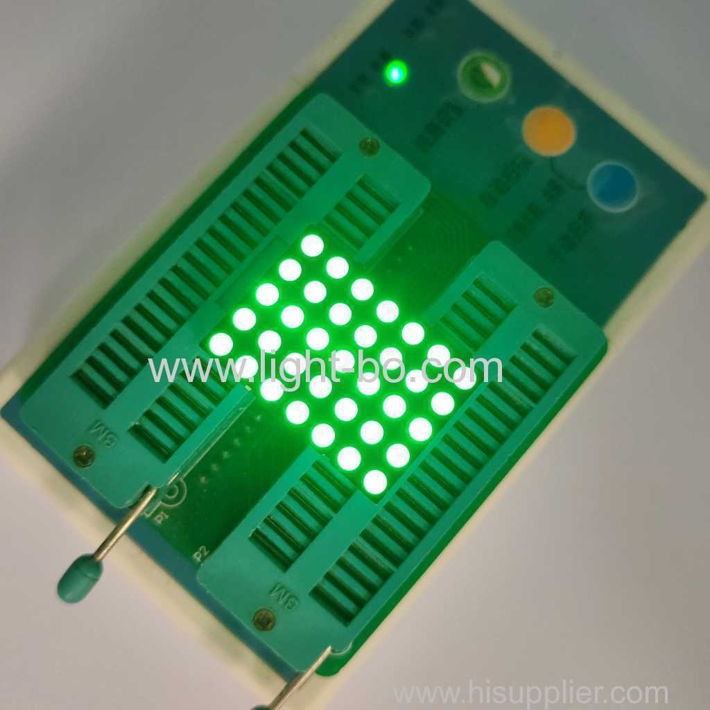 Reingrünes 3 mm 5 x 7 Punktmatrix-LED-Display für die Anzeige digitaler Zeitzonenuhren