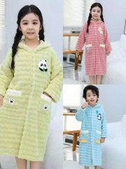 Coral Velvet Bathrobe 3