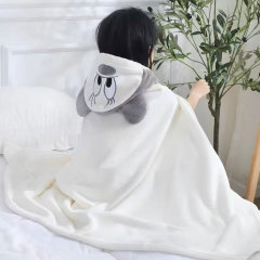 Children's coral fleece cape hooded bathrobe