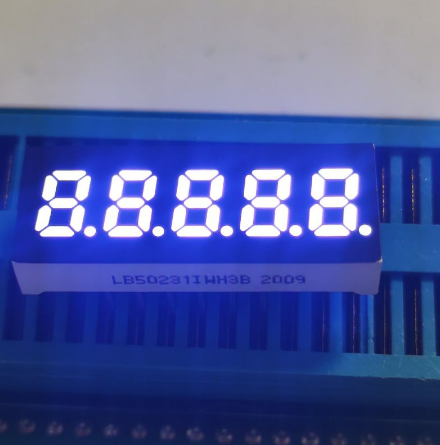 Kleine 0,23 Zoll 5-stellige 7-Segment-LED-Anzeige mit gemeinsamer Anode und weißer Farbe zur Motorsteuerung