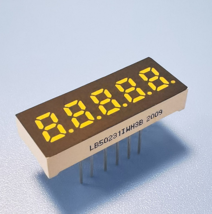 Kleine 0,23 Zoll 5-stellige 7-Segment-LED-Anzeige mit gemeinsamer Anode und weißer Farbe zur Motorsteuerung