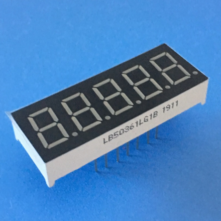 0,36 Zoll 5-stellige 7-Segment-LED-Anzeige, gemeinsame Kathode für Frequenzumsetzer