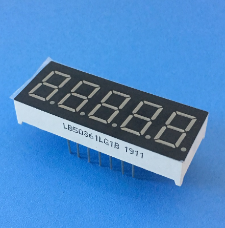 0,36 Zoll 5-stellige 7-Segment-LED-Anzeige, gemeinsame Kathode für Frequenzumsetzer
