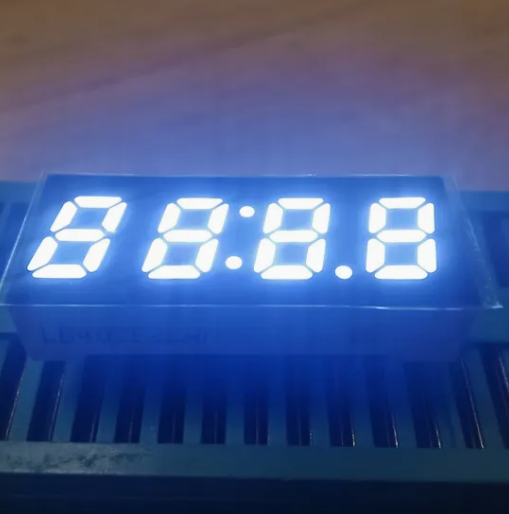 가전제품용 울트라 블루 0.25인치 4자리 7세그먼트 LED 시계 디스플레이 공통 음극