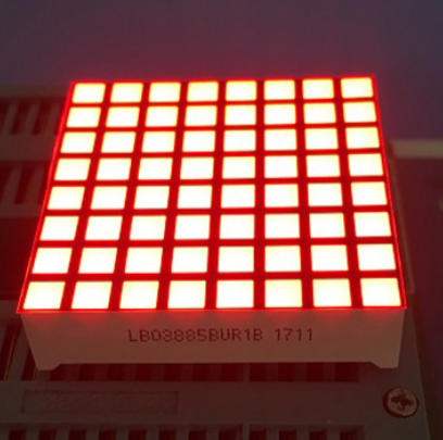 Ânodo de linha de exibição de LED de matriz de pontos quadrados 8 * 8 vermelhos para indicador de posição de elevação