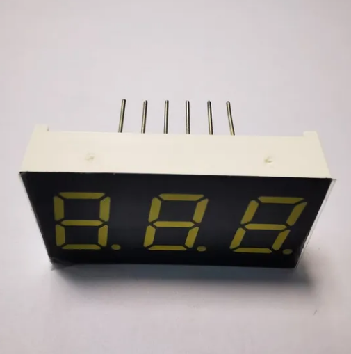 Display LED vermelho super brilhante compacto de 7 segmentos, cátodo comum de três dígitos de 0,4 polegadas para cafeteira