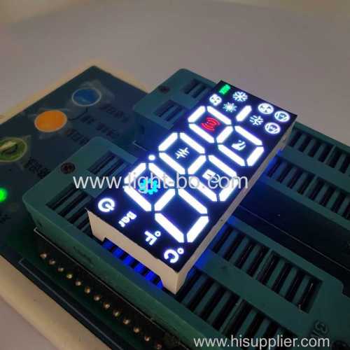 Display LED de 7 segmentos, 17 mm, 3 dígitos, branco/azul/verde/vermelho, ânodo comum para controlador de geladeira