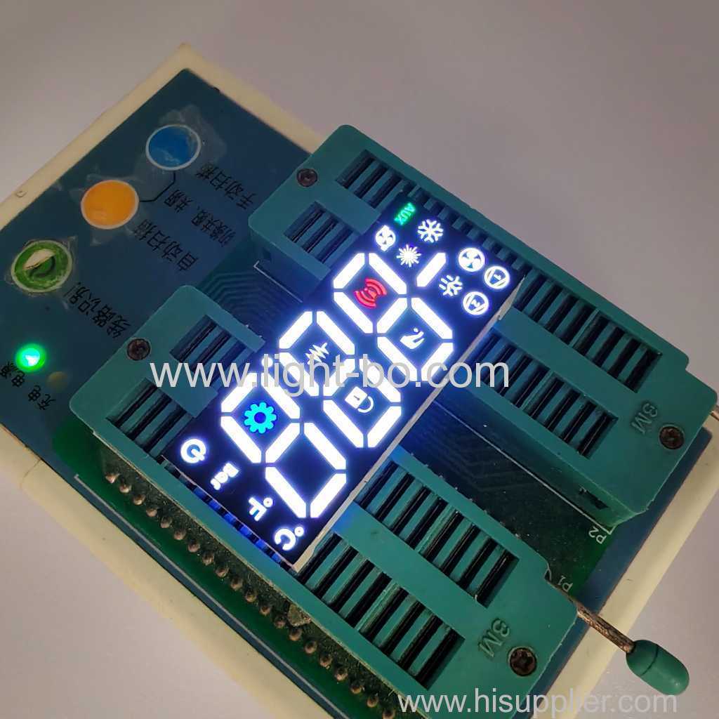 Màn hình LED 7 đoạn 17mm 3 chữ số màu trắng/xanh lam/xanh lá cây/đỏ, cực dương chung cho bộ điều khiển tủ lạnh