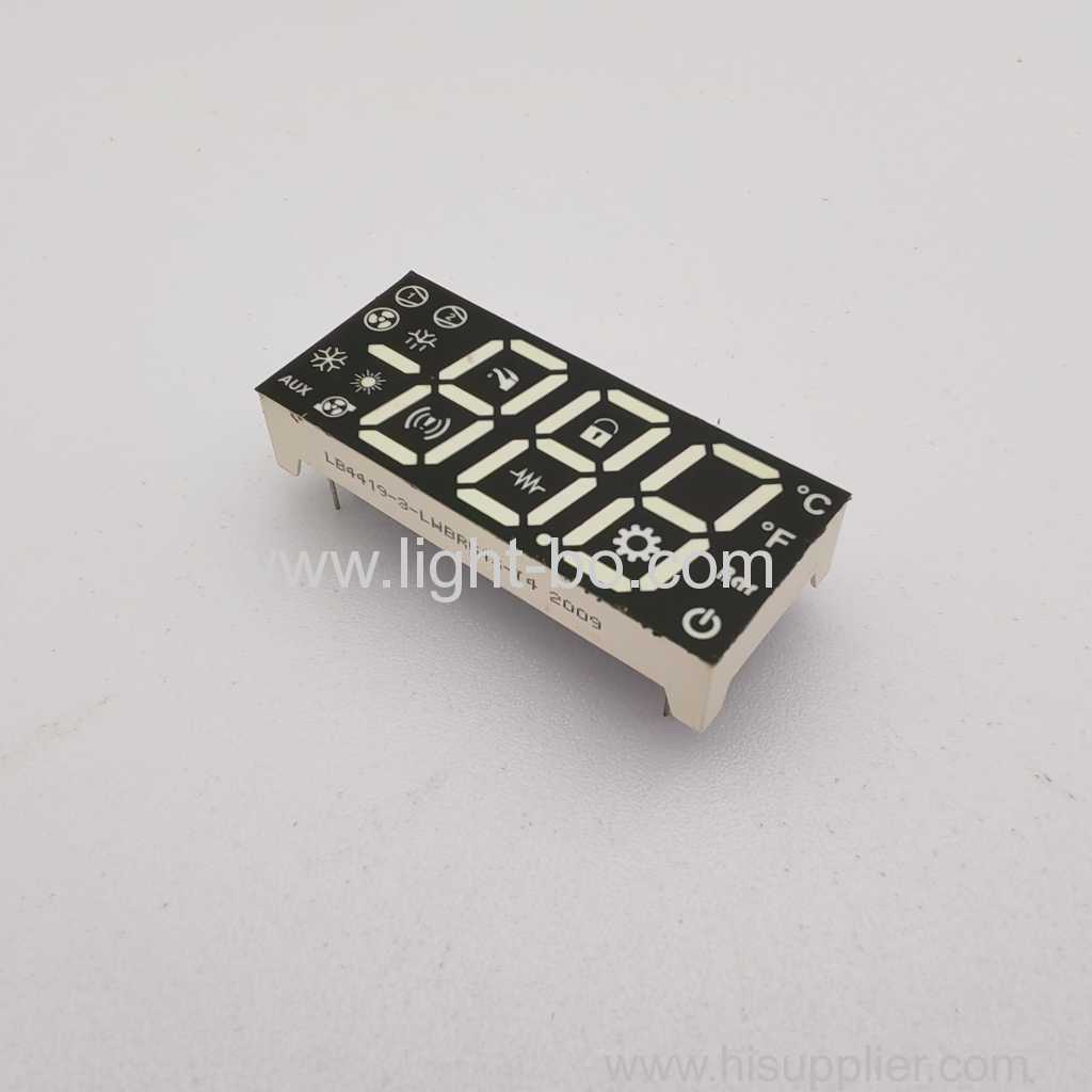 Màn hình LED 7 đoạn 17mm 3 chữ số màu trắng/xanh lam/xanh lá cây/đỏ, cực dương chung cho bộ điều khiển tủ lạnh