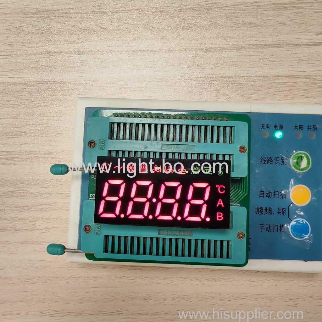 Màn hình LED catốt chung 7 đoạn 4 chữ số cho bộ điều khiển máy điều hòa không khí