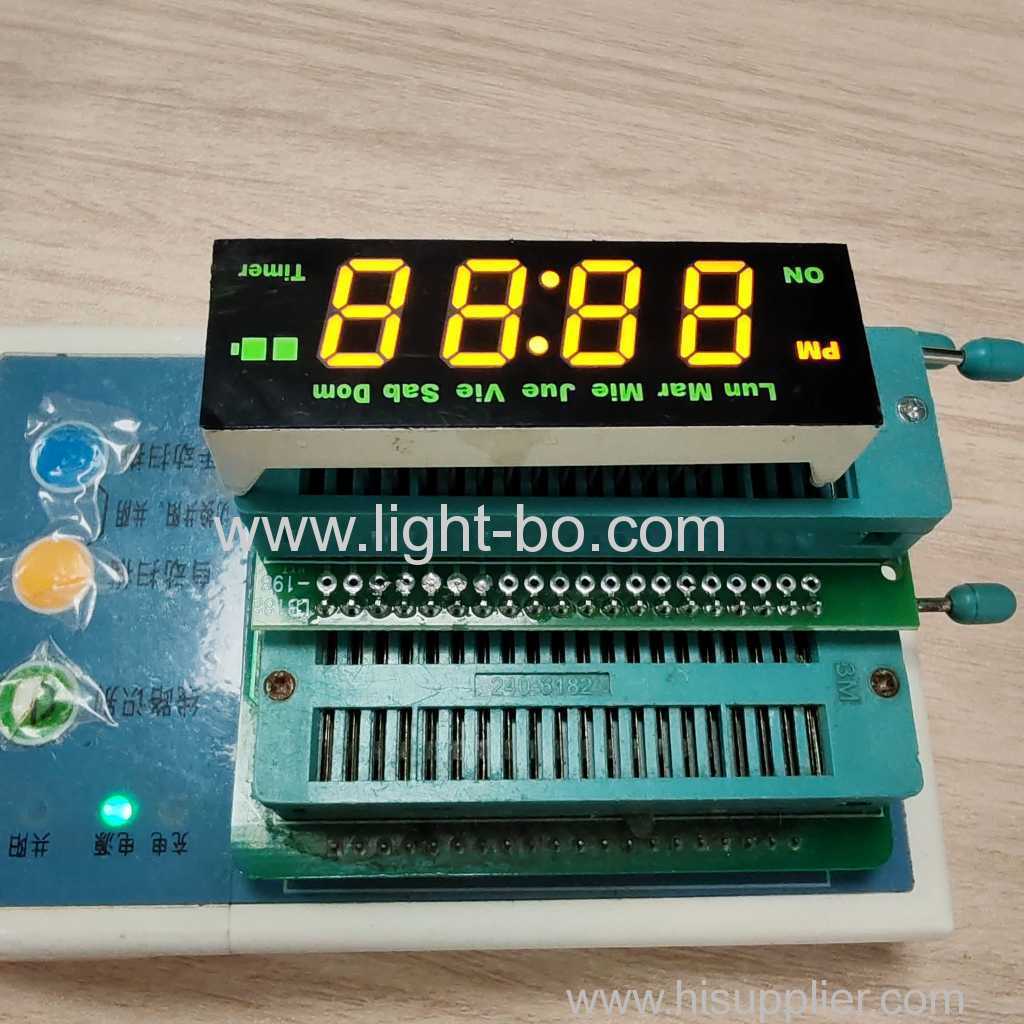 Màn hình hiển thị LED 7 đoạn 4 chữ số màu vàng/xanh lá cây để điều khiển hẹn giờ