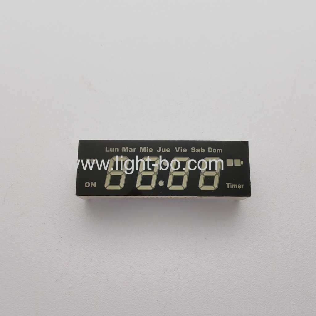 Màn hình hiển thị LED 7 đoạn 4 chữ số màu vàng/xanh lá cây để điều khiển hẹn giờ