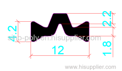 12mm PA66GF25 Hollow Chamber Thermal Break Polyamide Insulating Profiles