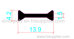 13.9mm PA66GF25 Hollow Chamber Thermal Break Polyamide Insulating Profiles