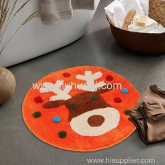 Children's cartoon Christmas festival decoration carpet bathroom and bathroom absorbent foot mat