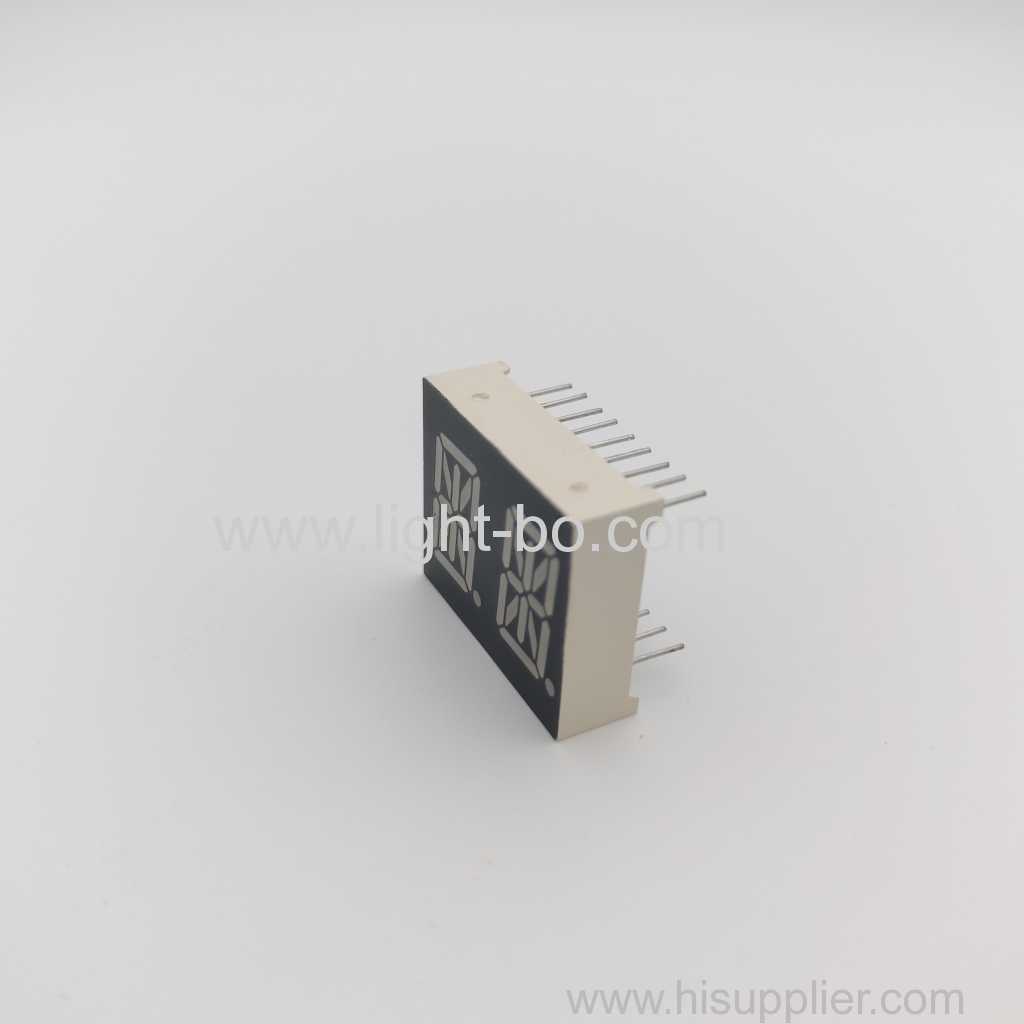 Reines grünes schwarzes alphanumerisches LED-Display, 2-stellig, 13,8 mm, 14 Segmente