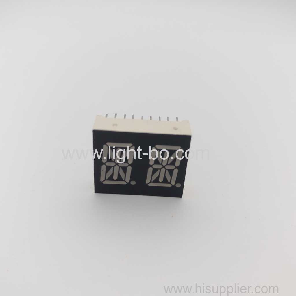 Reines grünes schwarzes alphanumerisches LED-Display, 2-stellig, 13,8 mm, 14 Segmente