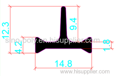 14.8mm PA66GF25 Hollow Chamber Thermal Break Polyamide Insulating Profiles