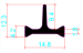 14.8mm PA66GF25 Hollow Chamber Thermal Break Polyamide Insulating Profiles