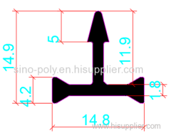14.8mm PA66GF25 Hollow Chamber Thermal Break Polyamide Insulating Profiles