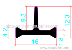 16mm PA66GF25 Hollow Chamber Thermal Break Polyamide Insulating Profiles