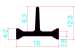 16mm PA66GF25 Hollow Chamber Thermal Break Polyamide Insulating Profiles