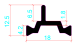 18mm PA66GF25 Hollow Chamber Thermal Break Polyamide Insulating Profiles