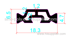 18.3mm PA66GF25 Hollow Chamber Thermal Break Polyamide Insulating Profiles